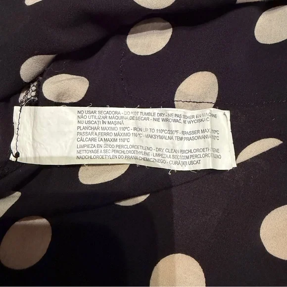 Zara Trafaluc Women’s Black & White Polka Dot Sleeveless Blouse Top size Large - Picture 5 of 10